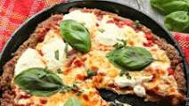 Keto Sausage Crusted Pizza with Ricotta and Basil Keto Sausage Crusted Pizza with Ricotta and Basil