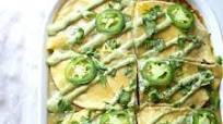 Vegan Enchilada Casserole with Jalapeño Cream Sauce Vegan Enchilada Casserole with Jalapeño Cream Sauce