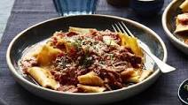Stracci with braised lamb ragu and chilli gremolata Stracci with braised lamb ragu and chilli gremolata