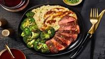 Hot Honey Chicken with BBQ-Roasted Potatoes & Buttery Broccoli Hot Honey Chicken with BBQ-Roasted Potatoes & Buttery Broccoli