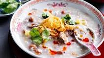 Salted fish and peanut congee Salted fish and peanut congee