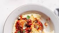 Date Night Chicken Parmesan Meatballs with Creamy Polenta Date Night Chicken Parmesan Meatballs with Creamy Polenta