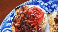 Caramelized Onion English Muffin Pizzas Caramelized Onion English Muffin Pizzas