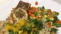 Baked Salmon with Tropical Rice Baked Salmon with Tropical Rice