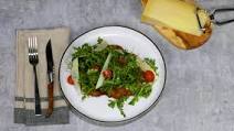 Pork Milanese with Arugula Salad and White Balsamic Dressing Pork Milanese with Arugula Salad and White Balsamic Dressing
