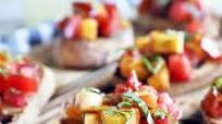 Tomato Peach Bruschetta Tomato Peach Bruschetta