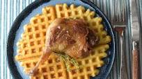 Savory Herb Waffles with Duck Confit Savory Herb Waffles with Duck Confit