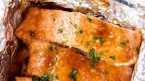 Honey Garlic Salmon Baked in Foil Honey Garlic Salmon Baked in Foil