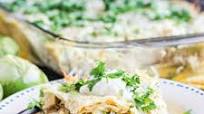 Salsa Verde Chicken Stacked Enchiladas Salsa Verde Chicken Stacked Enchiladas