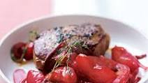 Pork Chops with Warm Plum Sauce