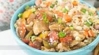 Frango Xadrez com Arroz Chop Suey Frango Xadrez com Arroz Chop Suey