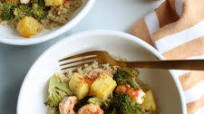 Sheet Pan Pineapple Shrimp with Hawaiian BBQ Sauce Sheet Pan Pineapple Shrimp with Hawaiian BBQ Sauce
