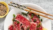 Seared Yellowfin Tuna with Sesame Dipping Sauce Seared Yellowfin Tuna with Sesame Dipping Sauce