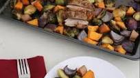 Sheet Pan Honey-Balsamic Pork Tenderloin with Sweet Potatoes and Brussels Sprouts Sheet Pan Honey-Balsamic Pork Tenderloin with Sweet Potatoes and Brussels Sprouts