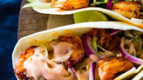 Spicy Shrimp Tacos with Cilantro Slaw and Sriracha Sauce Spicy Shrimp Tacos with Cilantro Slaw and Sriracha Sauce
