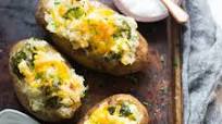 Cheesy Twice Baked Veggie Loaded Potatoes Cheesy Twice Baked Veggie Loaded Potatoes