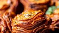 Crispy Parmesan Thyme Sweet Potato Stacks Crispy Parmesan Thyme Sweet Potato Stacks