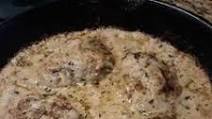 Smothered cream of mushroom Hamburger steak Smothered cream of mushroom Hamburger steak