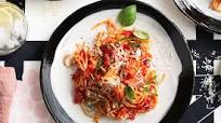 Spaghetti amatriciana Spaghetti amatriciana