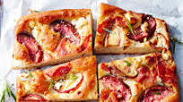 No-Knead Focaccia with Peaches & Prosciutto No-Knead Focaccia with Peaches & Prosciutto