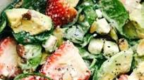 Strawberry Avocado Spinach Salad with Creamy Poppyseed Dressing Strawberry Avocado Spinach Salad with Creamy Poppyseed Dressing