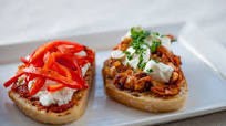 Duo 'nduja bruschetta Duo 'nduja bruschetta