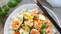 Shrimp, Corn and Zucchini Stir-Fry Shrimp, Corn and Zucchini Stir-Fry