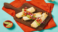 Fully-Loaded Tofu Taquitos with Creamy Guacamole & Pico de Gallo Fully-Loaded Tofu Taquitos with Creamy Guacamole & Pico de Gallo