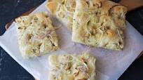 Focaccia with onions Focaccia with onions