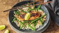 Sweet-As-Honey Chicken with Green Beans over Jasmine Rice Sweet-As-Honey Chicken with Green Beans over Jasmine Rice