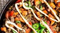 Loaded Taco Sweet Potato Skillet {Paleo, Whole30} Loaded Taco Sweet Potato Skillet {Paleo, Whole30}