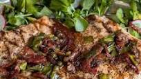 Grouse Scaloppini with Watercress and Venison Bacon Vinaigrette Grouse Scaloppini with Watercress and Venison Bacon Vinaigrette