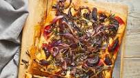Roasted beetroot and red onion focaccia Roasted beetroot and red onion focaccia