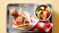 Turkey Gyro Meatball Sandwich with Garlic Yogurt Sauce Turkey Gyro Meatball Sandwich with Garlic Yogurt Sauce