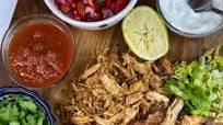 Chicken and Cheese Tostadas Chicken and Cheese Tostadas