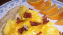 Tina's Biscuit dough breakfast pizza Tina's Biscuit dough breakfast pizza