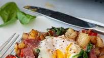 Breakfast Hash with Bacon and Salami Breakfast Hash with Bacon and Salami