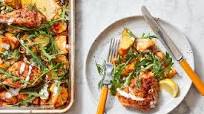 Sheet-Pan Chicken With Potatoes, Arugula and Garlic Yogurt Sheet-Pan Chicken With Potatoes, Arugula and Garlic Yogurt
