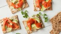 Hummus, Avocado + Lox Cracker Snacks Hummus, Avocado + Lox Cracker Snacks