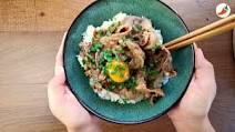 Japanese pork rice bowl (butadon) Japanese pork rice bowl (butadon)