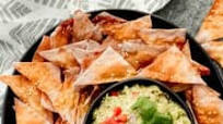 Asian Flavor Guacamole with Sesame Wonton Crisps Asian Flavor Guacamole with Sesame Wonton Crisps