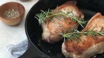 Pork Chops with Ginger Rhubarb Compote Pork Chops with Ginger Rhubarb Compote