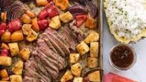 Hawaiian Steak Sheet Pan Dinner Recipe Hawaiian Steak Sheet Pan Dinner Recipe