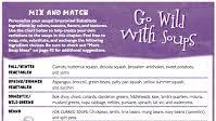 Go Wild with Soups Mix and Match Go Wild with Soups Mix and Match