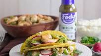 Low FODMAP Shrimp Tacos with Green Enchilada Sauce Low FODMAP Shrimp Tacos with Green Enchilada Sauce
