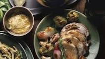 Rosemary and Mustard Pork Loin with Baby Artichokes, Shallots, and Vermouth Jus Rosemary and Mustard Pork Loin with Baby Artichokes, Shallots, and Vermouth Jus