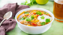 Crock Pot Mexi-Meatball Rice Soup Crock Pot Mexi-Meatball Rice Soup