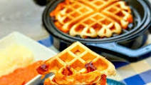 Easy Waffle Iron Pepperoni Pizza Pockets Easy Waffle Iron Pepperoni Pizza Pockets