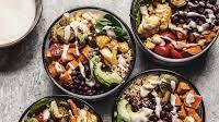 Vibrant Buddha Bowls with Quinoa, Roasted Veggies and Hummus Dressing Vibrant Buddha Bowls with Quinoa, Roasted Veggies and Hummus Dressing