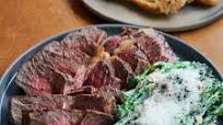 Grass-fed Irish Cote De Boeuf with almond caesar salad, beef dripping toast Grass-fed Irish Cote De Boeuf with almond caesar salad, beef dripping toast